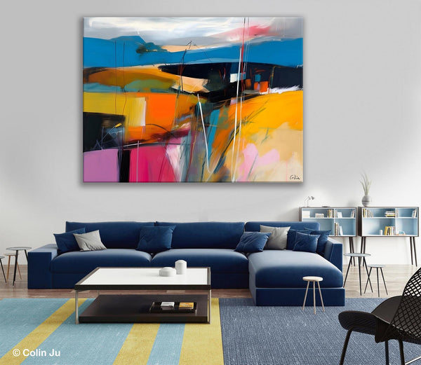 Large Painting on Canvas, Buy Large Paintings Online, Simple Modern Art, Original Contemporary Abstract Art, Bedroom Canvas Painting Ideas-artworkcanvas