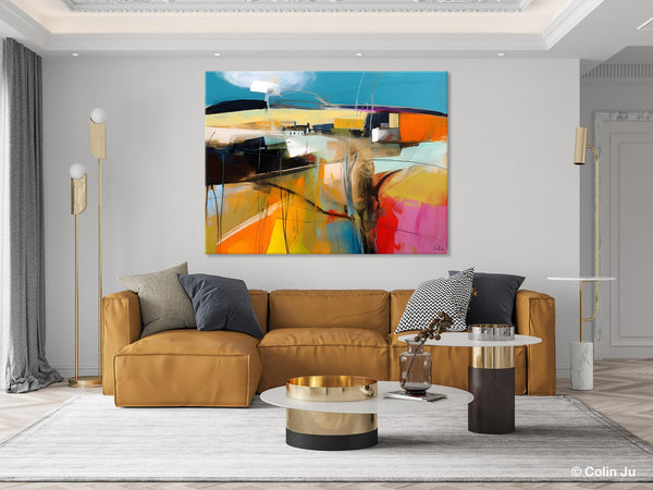 Wall Art Paintings, Simple Landscape Abstract Painting, Original Acrylic Paintings on Canvas, Large Paintings for Bedroom, Buy Paintings Online-artworkcanvas