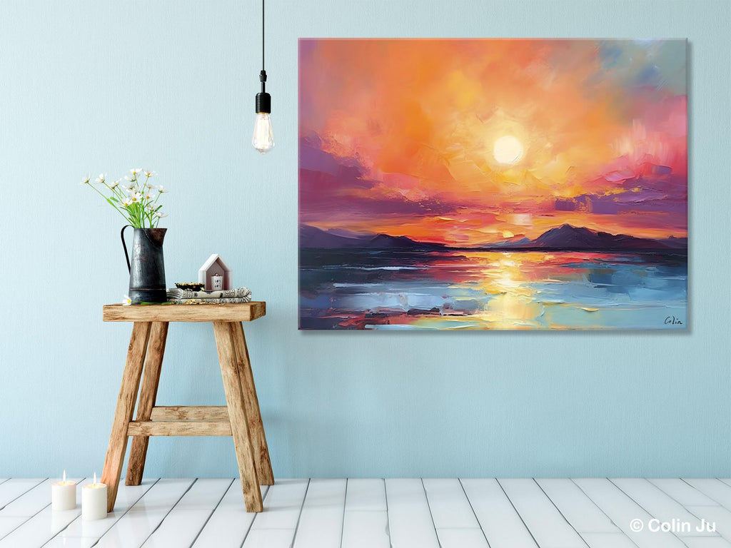 Simple Wall Art Ideas, Original Landscape Abstract Painting, Dining Ro –  artworkcanvas