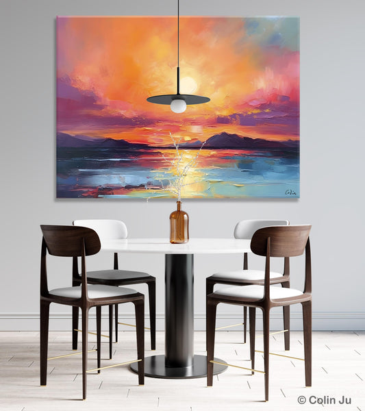 Simple Wall Art Ideas, Original Landscape Abstract Painting, Dining Room Abstract Paintings, Large Landscape Canvas Paintings, Buy Art Online-artworkcanvas