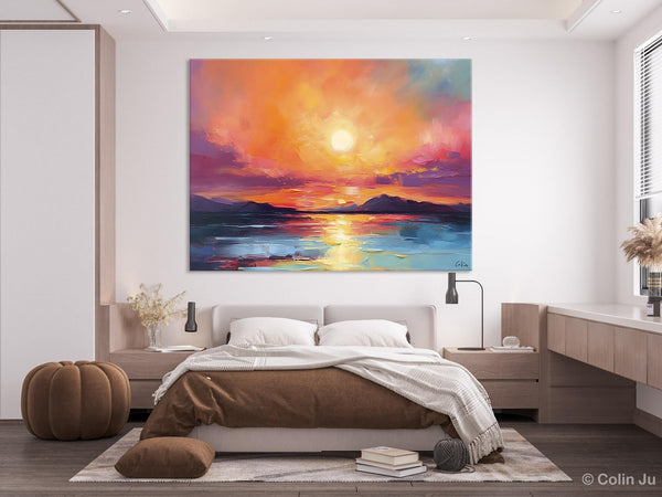 Simple Wall Art Ideas, Original Landscape Abstract Painting, Dining Room Abstract Paintings, Large Landscape Canvas Paintings, Buy Art Online-artworkcanvas