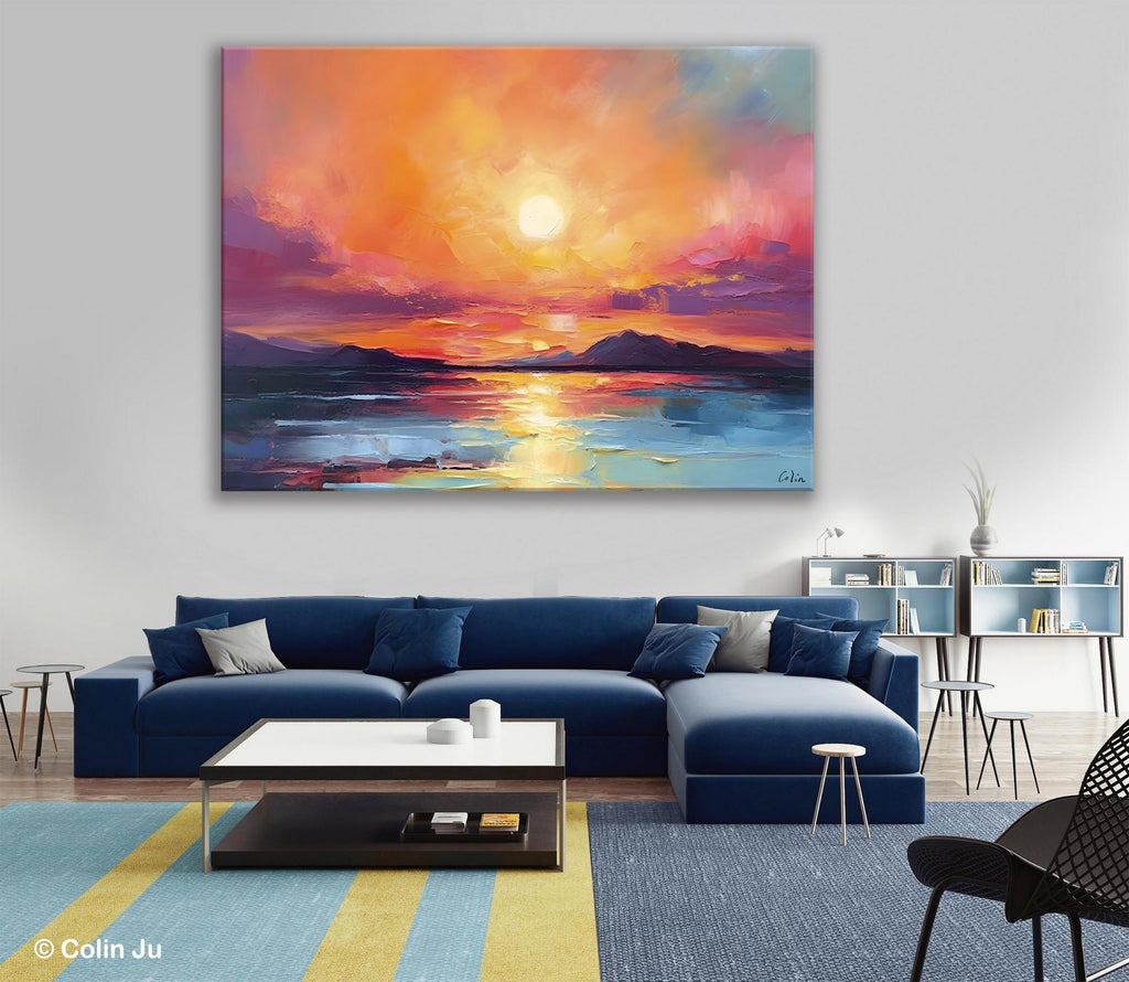 Simple Wall Art Ideas, Original Landscape Abstract Painting, Dining Ro –  artworkcanvas