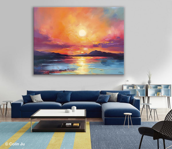 Simple Wall Art Ideas, Original Landscape Abstract Painting, Dining Room Abstract Paintings, Large Landscape Canvas Paintings, Buy Art Online-artworkcanvas