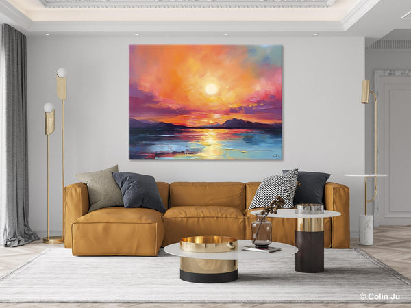 Simple Wall Art Ideas, Original Landscape Abstract Painting, Dining Room Abstract Paintings, Large Landscape Canvas Paintings, Buy Art Online-artworkcanvas