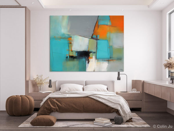 Dining Room Canvas Painting, Original Modern Acrylic Paintings, Contemporary Abstract Artwork, Large Canvas Painting for Office-artworkcanvas