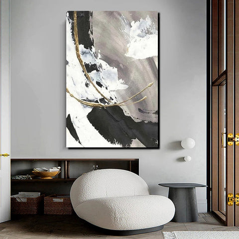 Large Paintings for Living Room, Black Acrylic Paintings, Buy Art Online, Modern Wall Art Ideas, Contemporary Canvas Paintings-artworkcanvas