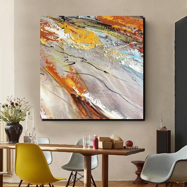 Living Room Modern Paintings, Simple Abstract Paintings, Abstract Contemporary Paintings, Heavy Texture Painting, Hand Painted Canvas Art-artworkcanvas