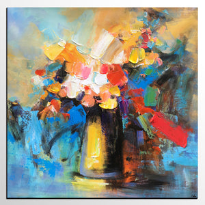 Flower Acrylic Painting, Abstract Acrylic Painting, Flower Painting for Sale, Custom Acrylic Painting on Canvas, Abstract Art on Canvas-artworkcanvas