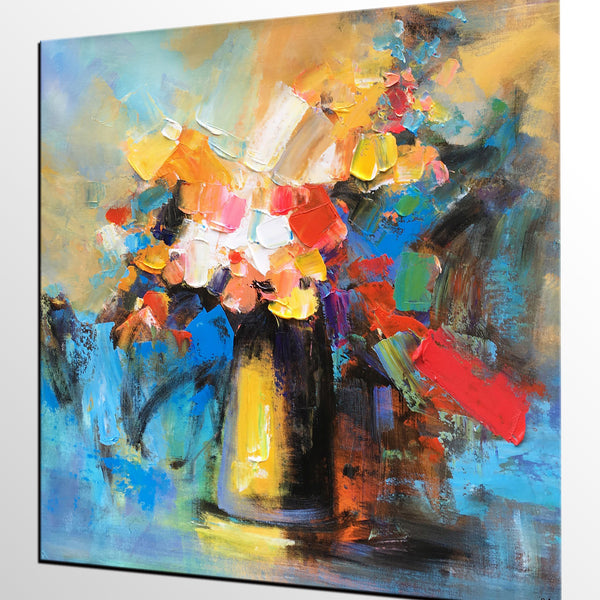 Flower Acrylic Painting, Abstract Acrylic Painting, Flower Painting for Sale, Custom Acrylic Painting on Canvas, Abstract Art on Canvas-artworkcanvas