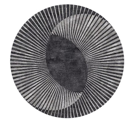 Coffee Table Round Modern Rugs, Modern Wool Rugs for Living Room, Abstract Modern Rugs for Dining Room Table, Contemporary Modern Wool Rugs, Modern Rugs for Bedroom-artworkcanvas
