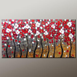 Tree of Life Art, Acrylic Painting, Abstract Landscape Painting, Abstract Art Painting, Canvas Wall Art, Bedroom Wall Art-artworkcanvas