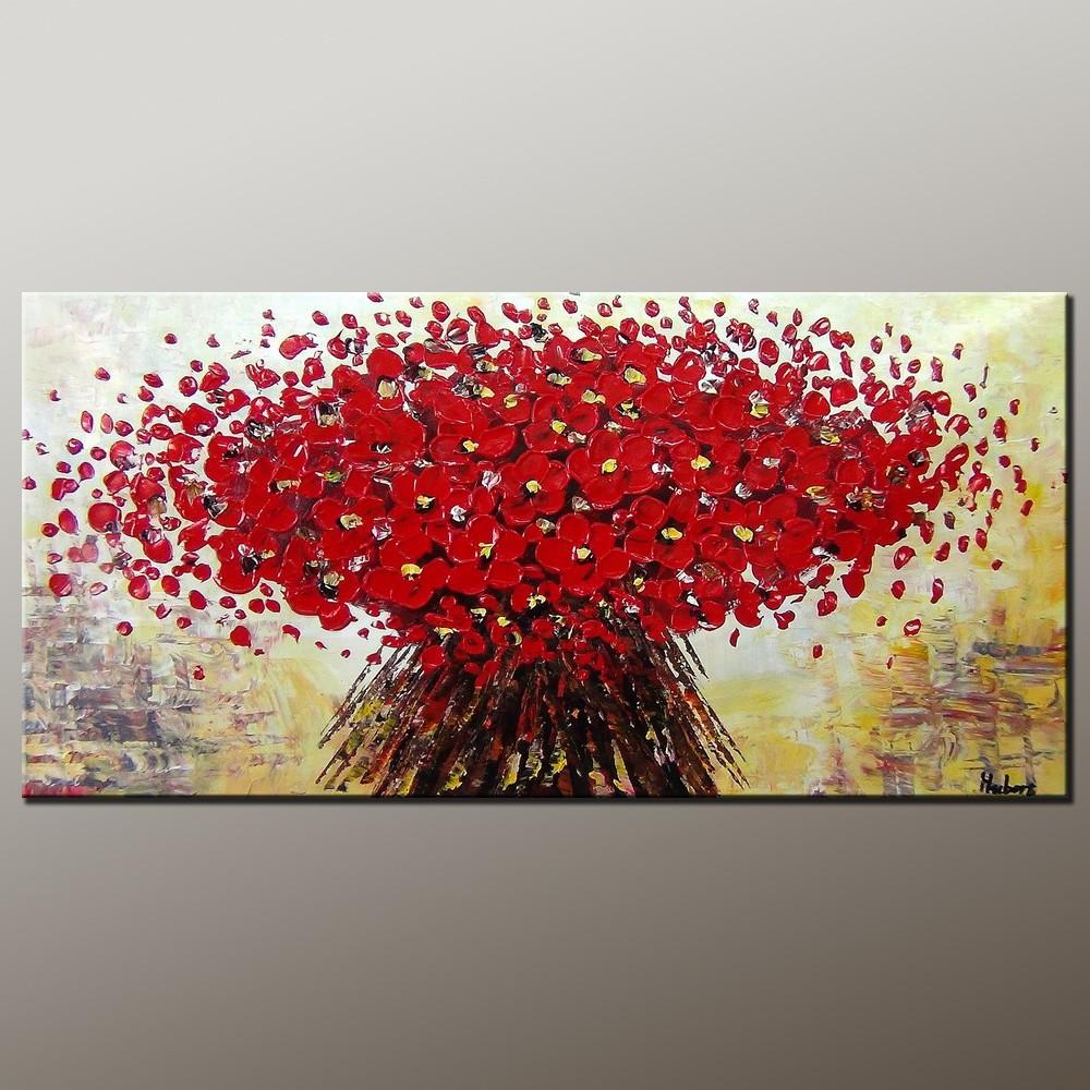 Heavy Texture Painting, Abstract Art Painting, Acrylic Painting, Modern Art, Flower Art, Canvas Wall Art, Bedroom Wall Art, Canvas Art, Contemporary Art-artworkcanvas