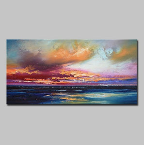 Abstract Landscape Paintings, Contemporary Wall Art Paintings, Simple Modern Paintings for Living Room-artworkcanvas