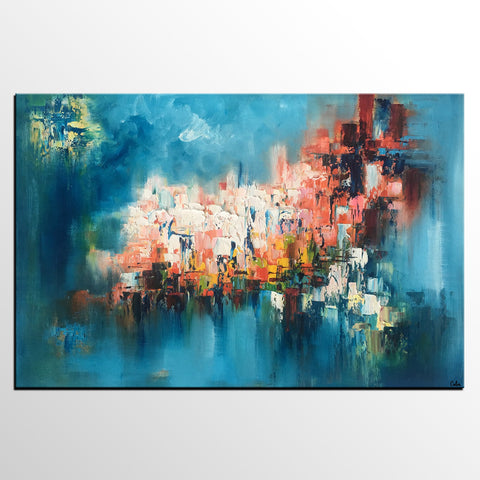 Contemporary Art, Abstract Impasto Art, Heavy Texture Oil Painting, Large Original Art-artworkcanvas