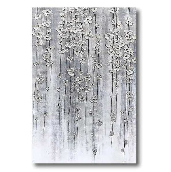 Abstract Flower Painting, Flower Acrylic Painting, Canvas Painting Flower, Paintings for Bedroom, Simple Modern Acrylic Paintings-artworkcanvas