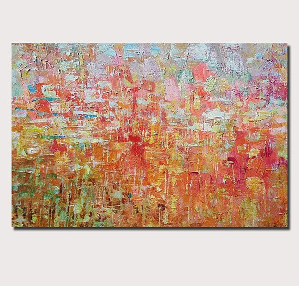 Palette Knife Paintings, Hand Painted Canvas Art, Simple Painting Ideas for Bedroom, Modern Paintings for Living Room-artworkcanvas