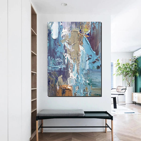 Hand Painted Wall Painting, Abstract Acrylic Painting for Bedroom, Simple Modern Abstract Art, Extra Large Painting Ideas for Living Room-artworkcanvas