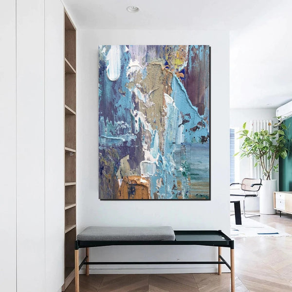 Hand Painted Wall Painting, Abstract Acrylic Painting for Bedroom, Simple Modern Abstract Art, Extra Large Painting Ideas for Living Room-artworkcanvas