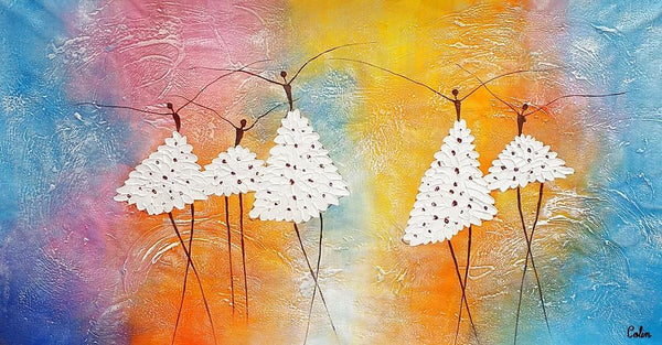 Modern Painting, Abstract Canvas Painting, Acrylic Canvas Painting, Ballet Dancer Painting, Wall Art Painting, Bedroom Canvas Paintings-artworkcanvas