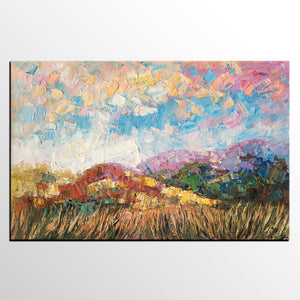 Heavy Texture Oil Painting, Mountain Landscape Painting, Original Painting, Large Artwork, Canvas Art, Wall Art, Original Artwork-artworkcanvas