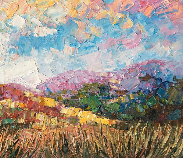 Heavy Texture Oil Painting, Mountain Landscape Painting, Original Painting, Large Artwork, Canvas Art, Wall Art, Original Artwork-artworkcanvas