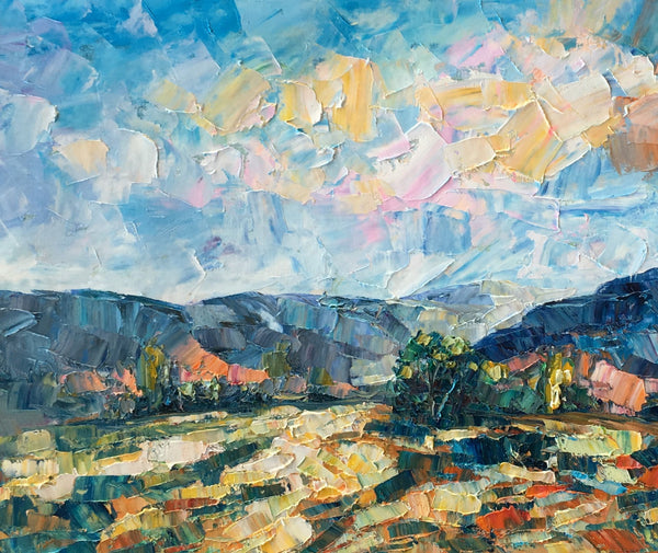Abstract Painting, Canvas Art, Mountain Landscape Wall Art, Custom Canvas Painting-artworkcanvas