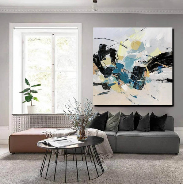 Bedroom Abstract Paintings, Simple Modern Paintings, Abstract Contemporary Art, Large Painting for Sale, Hand Painted Canvas Art-artworkcanvas