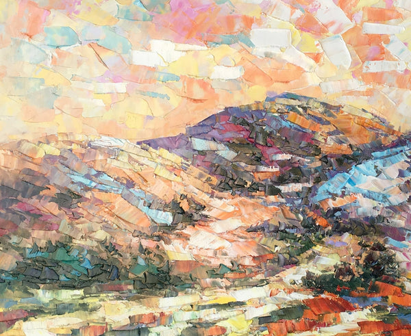 Oil Painting for Sale, Original Art Painting, Abstract Mountain Landscape Painting-artworkcanvas