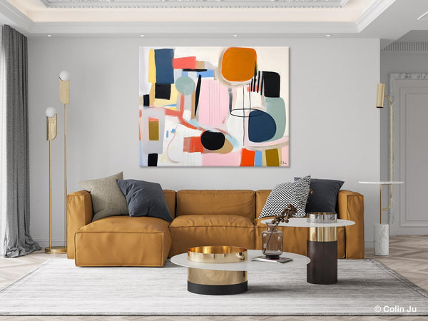 Abstract Canvas Paintings, Extra Large Canvas Painting for Living Room, Original Acrylic Wall Art, Oversized Contemporary Acrylic Paintings-artworkcanvas