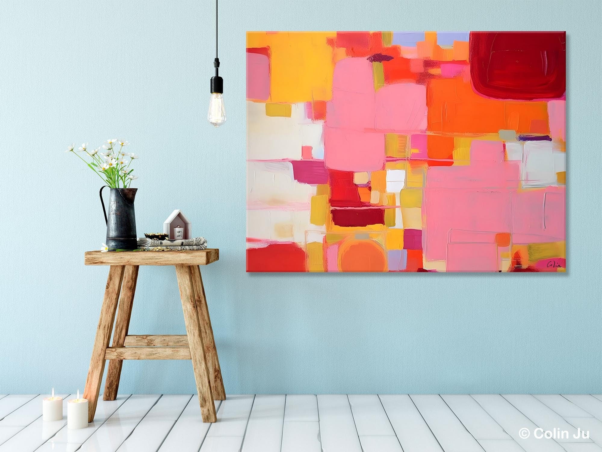 Original Acrylic Wall Art, Oversized Contemporary Acrylic Paintings, Abstract Canvas Paintings, Extra Large Canvas Painting for Living Room-artworkcanvas