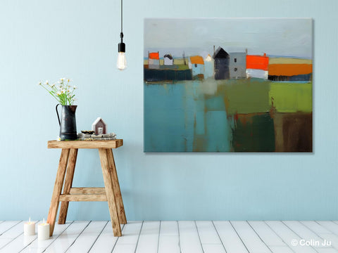 Abstract Landscape Paintings, Extra Large Canvas Painting for Living Room, Large Original Abstract Wall Art, Contemporary Acrylic Paintings-artworkcanvas