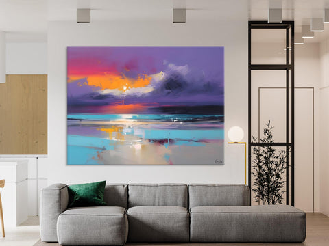 Abstract Landscape Paintings, Modern Abstract Wall Art, Extra Large Canvas Painting for Dining Room, Original Canvas Wall Art Paintings-artworkcanvas