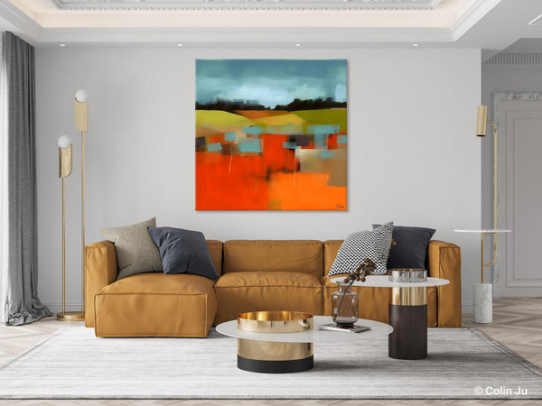 Original Landscape Wall Art Paintings, Oversized Modern Canvas Paintings, Modern Acrylic Artwork, Large Abstract Painting for Dining Room-artworkcanvas
