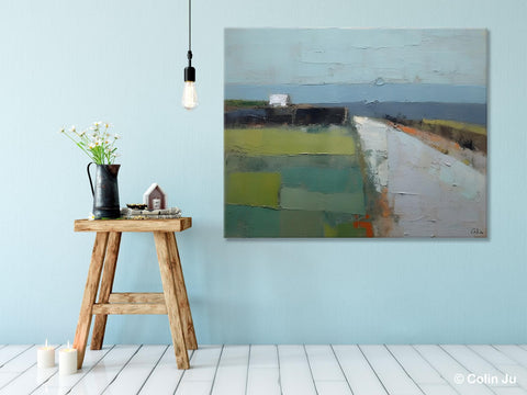 Heavy Texture Canvas Art, Abstract Landscape Paintings, Extra Large Canvas Painting for Living Room, Large Original Abstract Wall Art-artworkcanvas