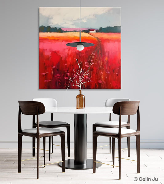 Original Landscape Paintings, Oversized Modern Wall Art Paintings, Modern Acrylic Artwork on Canvas, Large Abstract Painting for Living Room-artworkcanvas