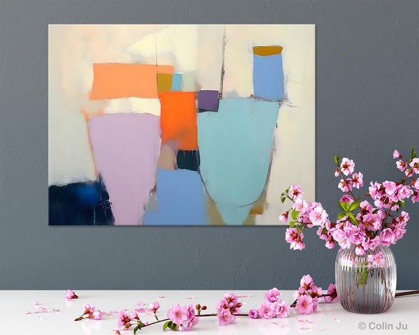 Simple Wall Painting Ideas for Living Room, Extra Large Painting on Canvas, Contemporary Acrylic Art, Original Abstract Wall Art Paintings-artworkcanvas