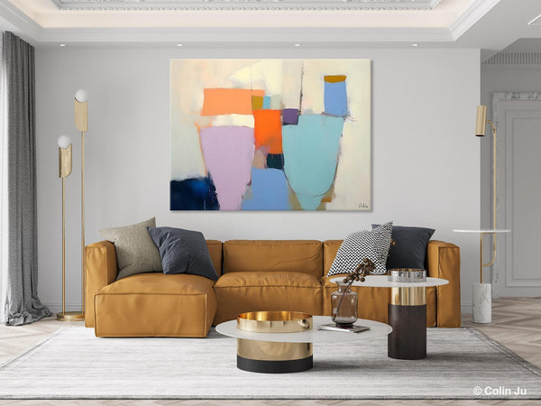 Simple Wall Painting Ideas for Living Room, Extra Large Painting on Canvas, Contemporary Acrylic Art, Original Abstract Wall Art Paintings-artworkcanvas