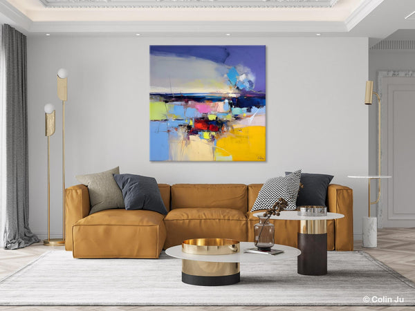 Landscape Abstract Paintings, Original Canvas Wall Art Paintings, Modern Canvas Painting for Dining Room, Acrylic Painting on Canvas-artworkcanvas