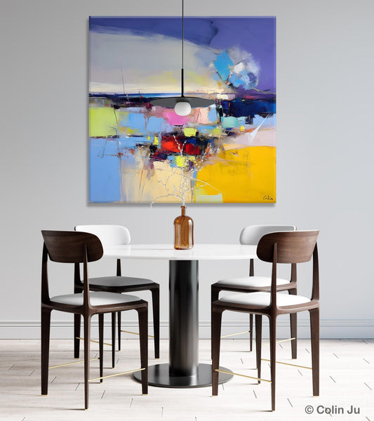 Landscape Abstract Paintings, Original Canvas Wall Art Paintings, Modern Canvas Painting for Dining Room, Acrylic Painting on Canvas-artworkcanvas
