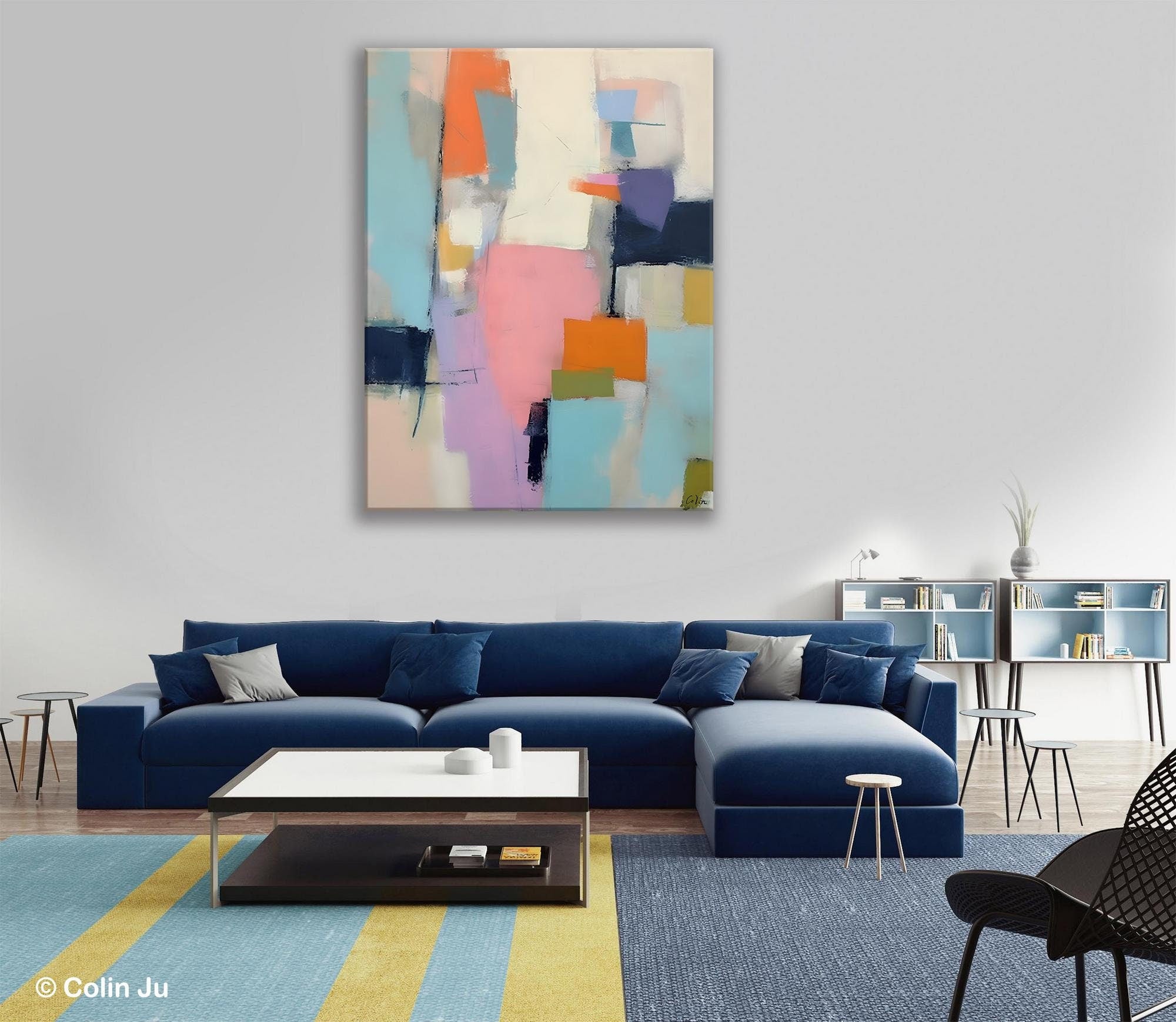 Modern Paintings, Large Contemporary Wall Art, Acrylic Painting on Canvas, Extra Large Paintings for Dining Room, Original Abstract Painting-artworkcanvas