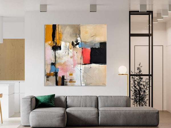 Contemporary Canvas Art, Modern Acrylic Artwork, Original Modern Paintings, Heavy Texture Canvas Art, Large Abstract Painting for Bedroom-artworkcanvas