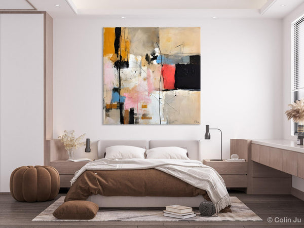 Contemporary Canvas Art, Modern Acrylic Artwork, Original Modern Paintings, Heavy Texture Canvas Art, Large Abstract Painting for Bedroom-artworkcanvas