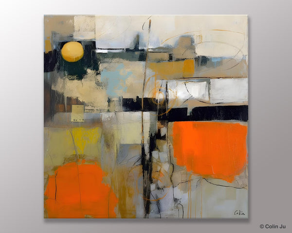 Modern Acrylic Artwork, Original Modern Art, Heavy Texture Canvas Paintings, Contemporary Canvas Art, Large Abstract Painting for Bedroom-artworkcanvas