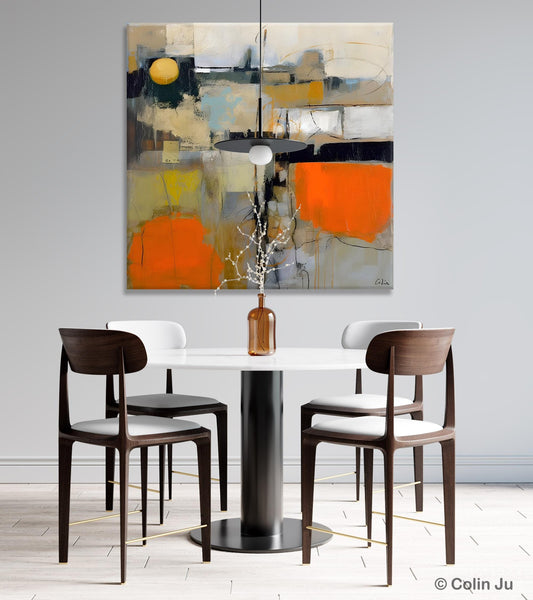 Modern Acrylic Artwork, Original Modern Art, Heavy Texture Canvas Paintings, Contemporary Canvas Art, Large Abstract Painting for Bedroom-artworkcanvas