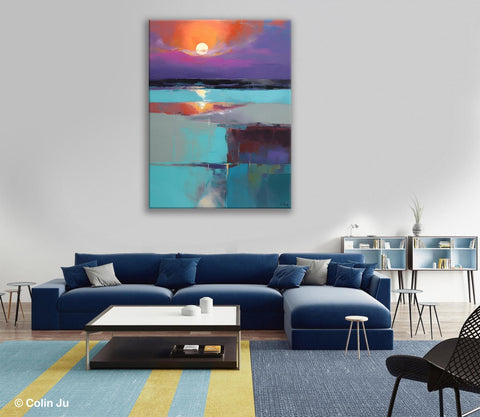 Extra Large Painting on Canvas, Oversized Contemporary Acrylic Painting, Extra Large Canvas Painting for Bedroom, Original Abstract Painting-artworkcanvas