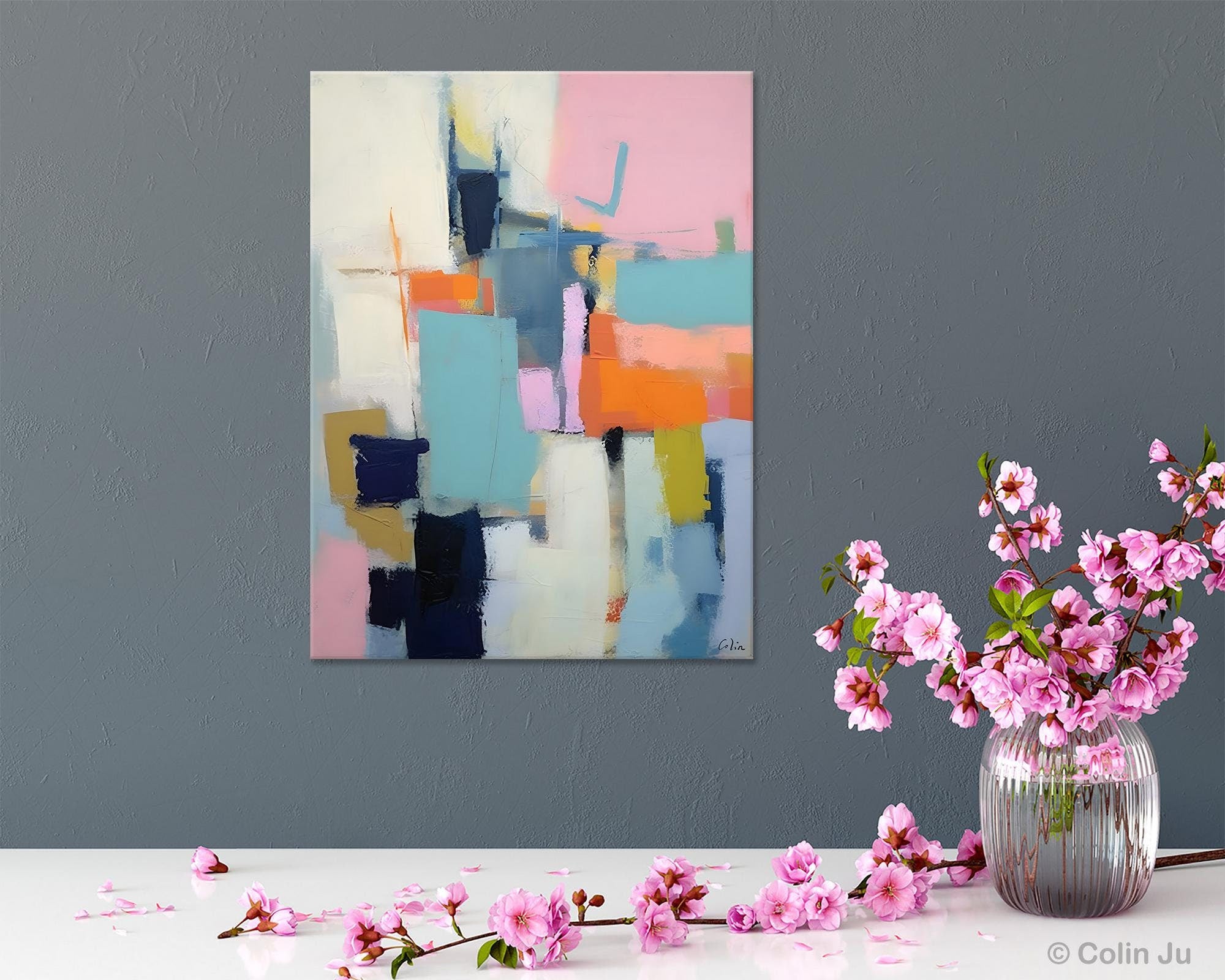 Contemporary Wall Art Paintings, Acrylic Painting on Canvas, Abstract Paintings for Bedroom, Extra Large Original Art, Buy Wall Art Online-artworkcanvas
