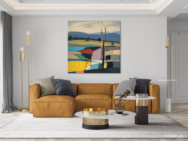 Original Landscape Wall Art Paintings, Abstract Wall Art Painting for Living Room, Landscape Canvas Paintings, Acrylic Painting on Canvas-artworkcanvas