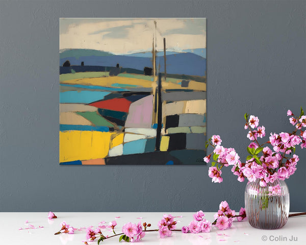 Original Landscape Wall Art Paintings, Abstract Wall Art Painting for Living Room, Landscape Canvas Paintings, Acrylic Painting on Canvas-artworkcanvas