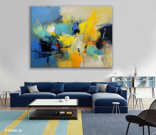 Hand Painted Canvas Art, Contemporary Acrylic Art, Oversized Canvas Paintings, Original Abstract Art, Huge Wall Art Ideas for Living Room-artworkcanvas