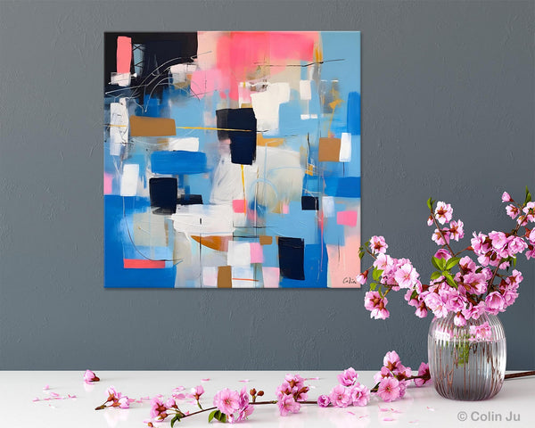Modern Canvas Paintings, Contemporary Canvas Art, Original Modern Wall Art, Modern Acrylic Artwork, Large Abstract Painting for Dining Room-artworkcanvas